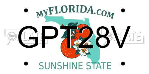 GPT28V Florida License Plate