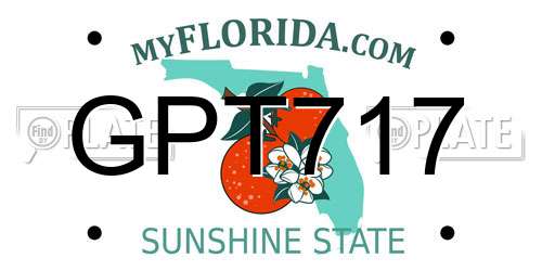GPT717 Florida License Plate