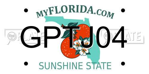 GPTJ04 Florida License Plate