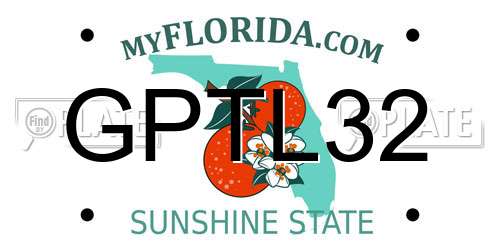 GPTL32 Florida License Plate