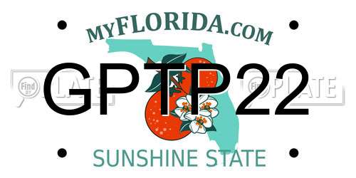 GPTP22 Florida License Plate