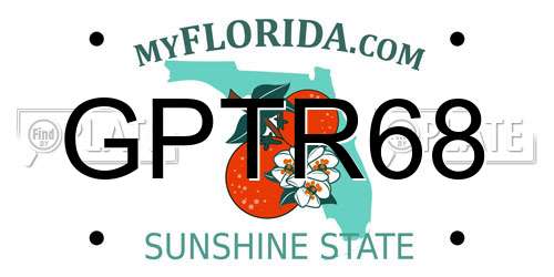 GPTR68 Florida License Plate
