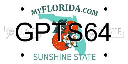 GPTS64 Florida License Plate
