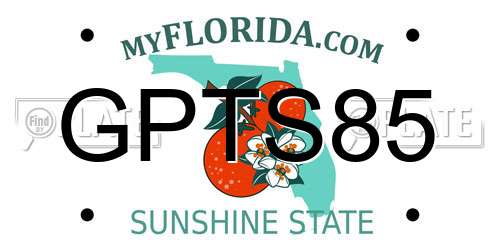 GPTS85 Florida License Plate