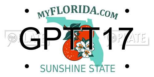 GPTT17 Florida License Plate