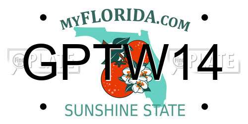 GPTW14 Florida License Plate