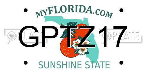 GPTZ17 Florida License Plate