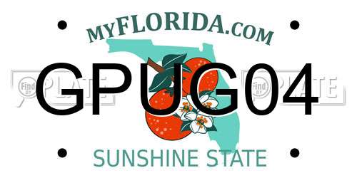 GPUG04 Florida License Plate