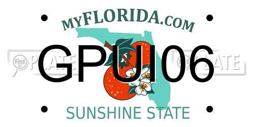 GPUI06 Florida License Plate