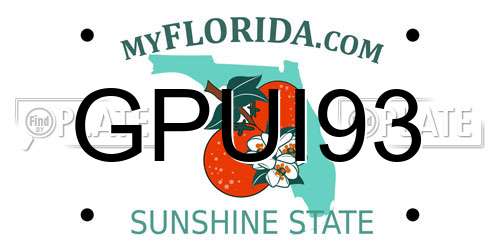 GPUI93 Florida License Plate