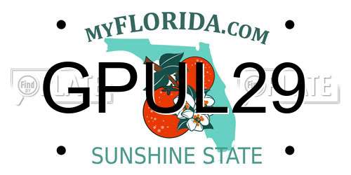 GPUL29 Florida License Plate