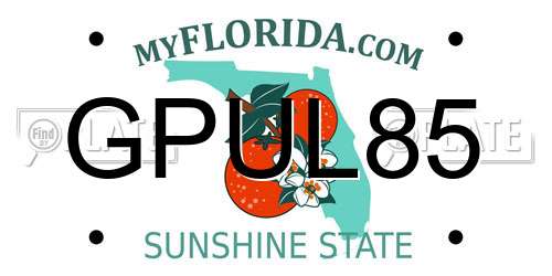 GPUL85 Florida License Plate