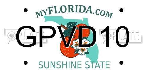 GPVD10 Florida License Plate