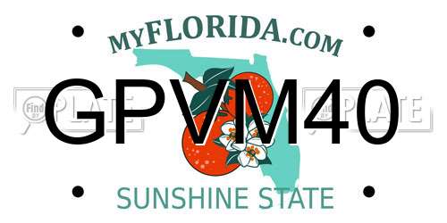 GPVM40 Florida License Plate