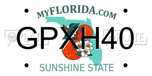 GPXH40 Florida License Plate