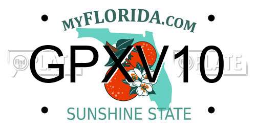 GPXV10 Florida License Plate