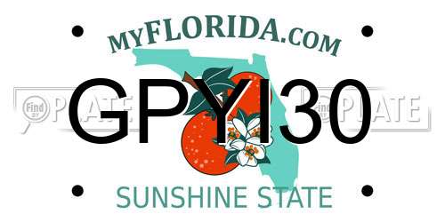 GPYI30 Florida License Plate