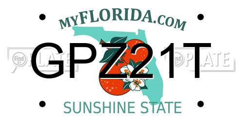 GPZ21T Florida License Plate