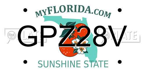GPZ28V Florida License Plate