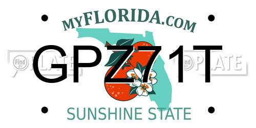 GPZ71T Florida License Plate