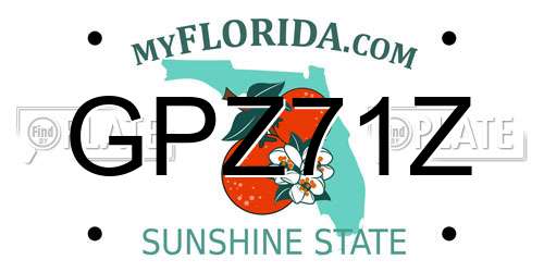 GPZ71Z Florida License Plate