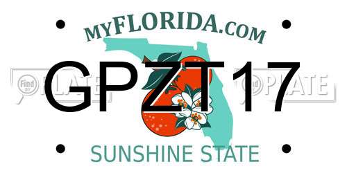GPZT17 Florida License Plate