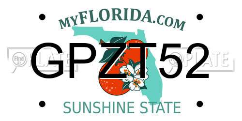 GPZT52 Florida License Plate