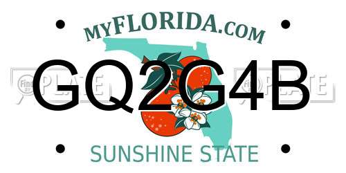 GQ2G4B Florida License Plate
