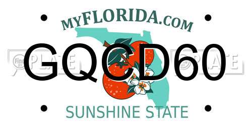 GQCD60 Florida License Plate