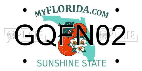 GQFN02 Florida License Plate
