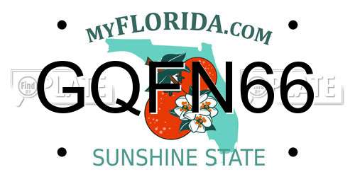 GQFN66 Florida License Plate