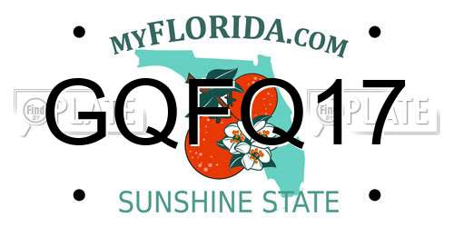 GQFQ17 Florida License Plate