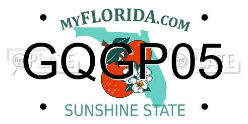 GQGP05 Florida License Plate