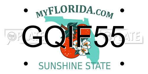 GQIF55 Florida License Plate