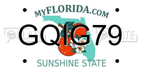 GQIG79 Florida License Plate