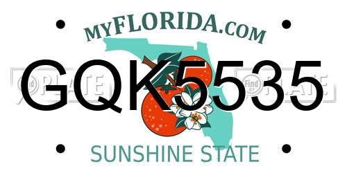 GQK5535 Florida License Plate