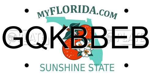 GQKBBEB Florida License Plate