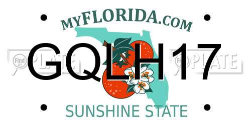 GQLH17 Florida License Plate
