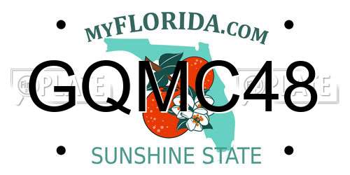 GQMC48 Florida License Plate