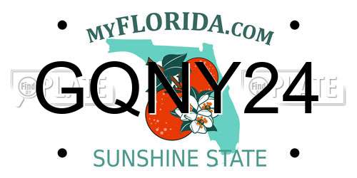 GQNY24 Florida License Plate