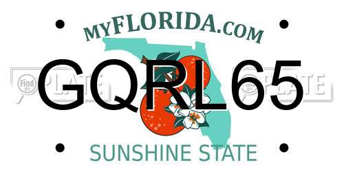 GQRL65 Florida License Plate