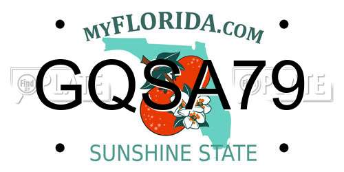 GQSA79 Florida License Plate