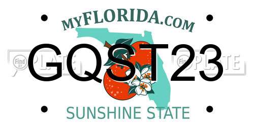 GQST23 Florida License Plate