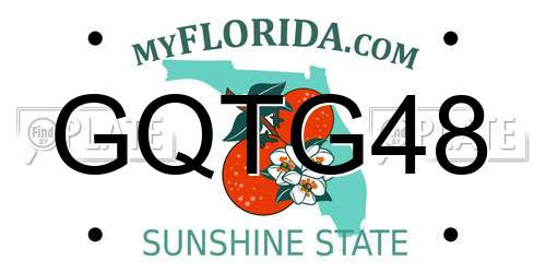 GQTG48 Florida License Plate