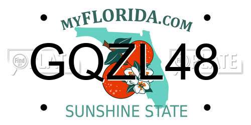 GQZL48 Florida License Plate