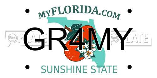 GR4MY Florida License Plate