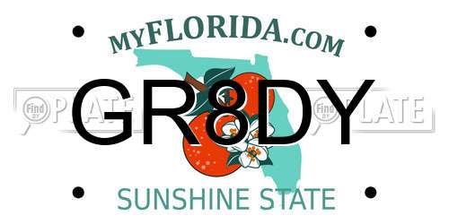 GR8DY Florida License Plate