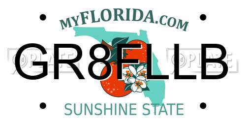 GR8FLLB Florida License Plate