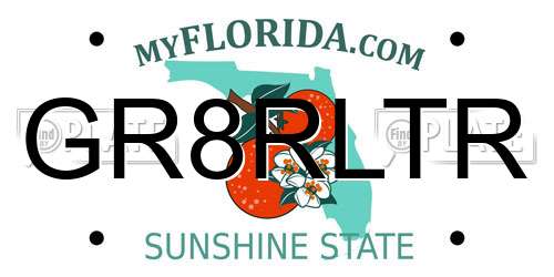 GR8RLTR Florida License Plate