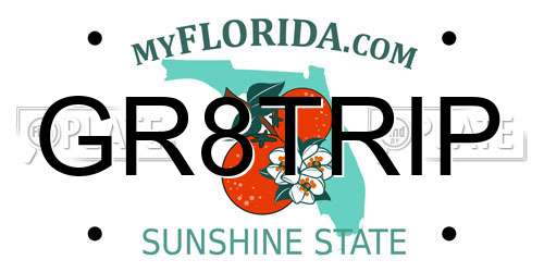 GR8TRIP Florida License Plate